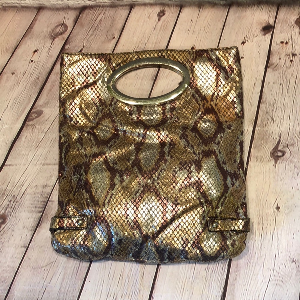 Empress Design Studio Snake Print Hand Bag Clutch Purse